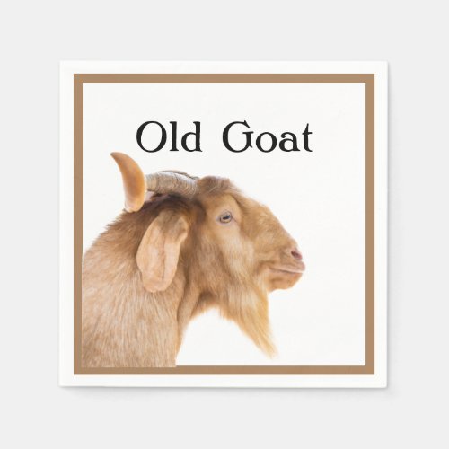 Old Goat Typography Fun Silly Birthday Napkins