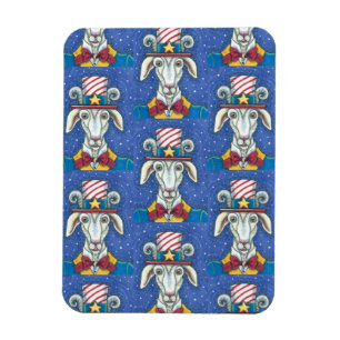 OLD GOAT UNCLE SAM, FUNNY FARM PATRIOTIC BILLYGOAT MAGNET