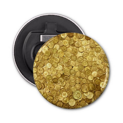 Old Gold Coin Collection Bottle Opener