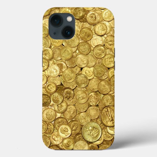 Old Gold Coin Collection iPhone 13 Case