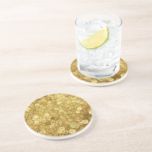 Old Gold Coin Collection  Coaster