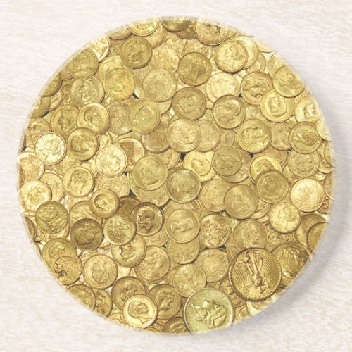 Old Gold Coin Collection Coaster