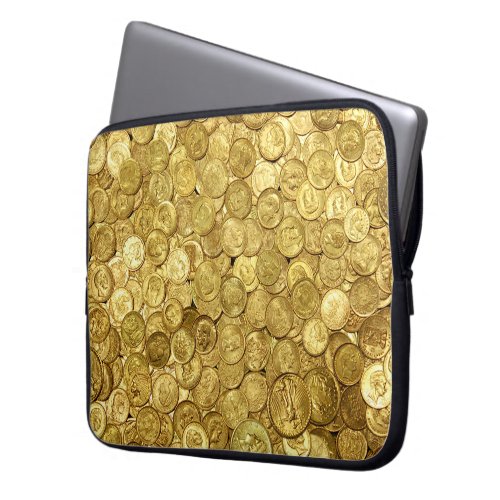 Old Gold Coin Collection  Laptop Sleeve
