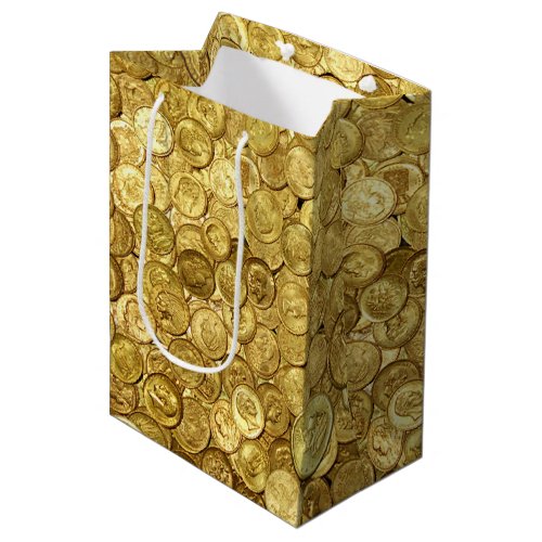 Old Gold Coin Collection Medium Gift Bag