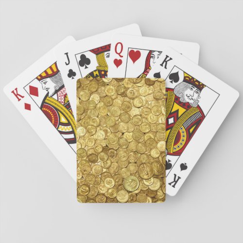 Old Gold Coin Collection Playing Cards