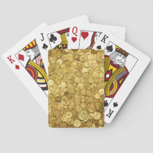 Old Gold Coin Collection Poker Cards