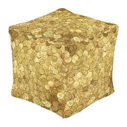 Old Gold Coin Collection  Pouf