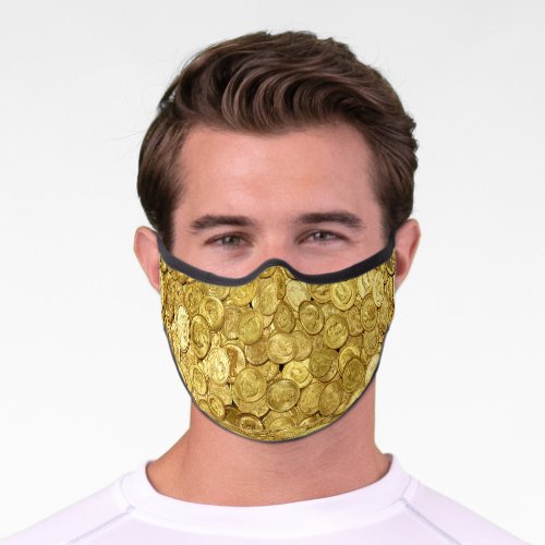 Old Gold Coin Collection Premium Face Mask