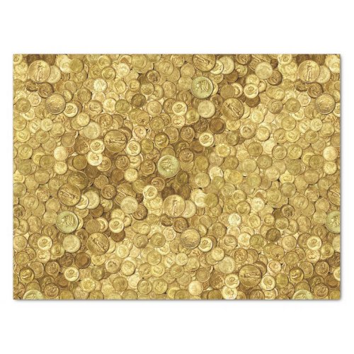 Old Gold Coin Collection  Tissue Paper