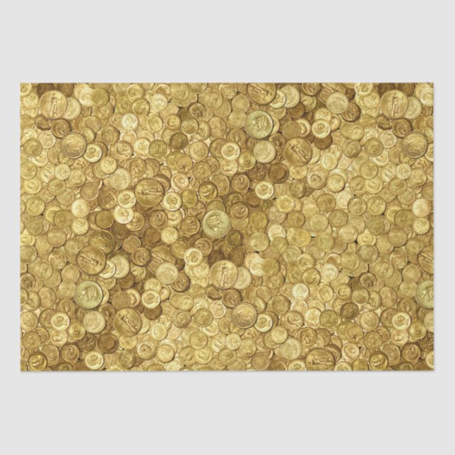 Old Gold Coin Collection  Tissue Paper (Front)