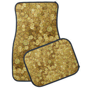 Old Gold Coins Car Floor Mat