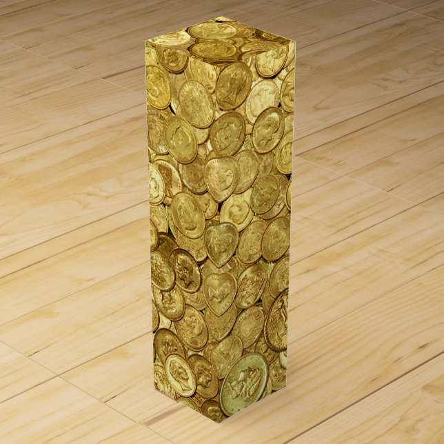 Old Gold Coins Wine Box (Front)