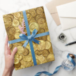 Old Gold Coins Wrapping Paper