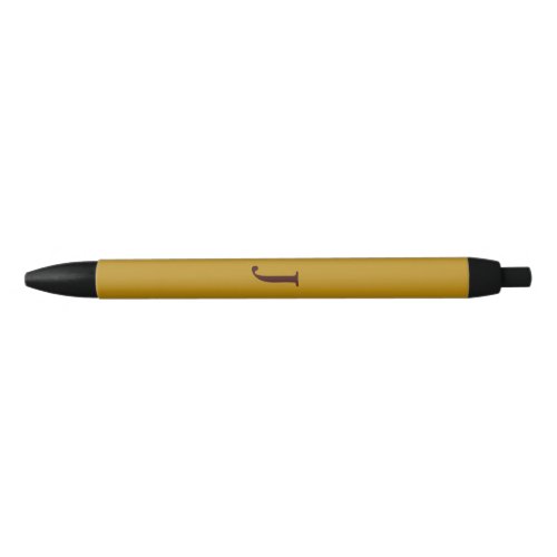 old gold color  with monogram  black ink pen