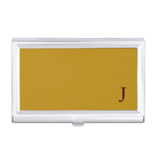 old gold color  with monogram  business card case