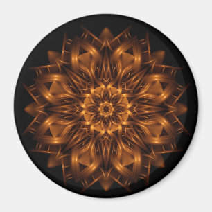 Old Gold Copper Medallion Round Magnet