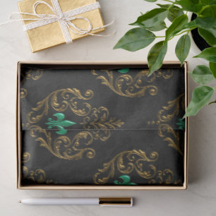 Old Gold Emerald French Tissue Paper