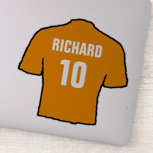 Old Gold Football Shirt on a Sticker