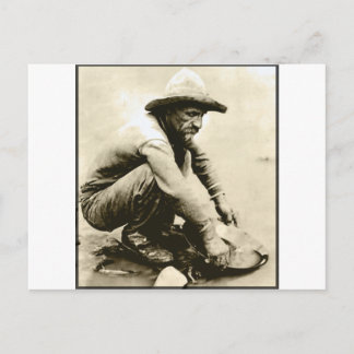 Old Gold Miner Western Prospector Postcard