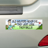 Old Golfer Bumper Sticker (On Car)
