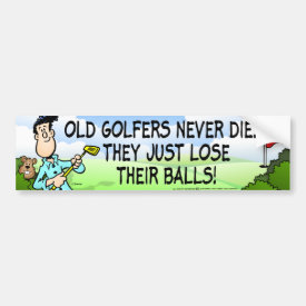 Old Golfer Bumper Sticker