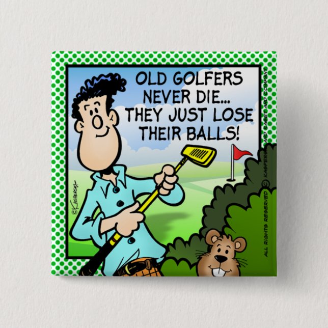 Old Golfer Button (Front)