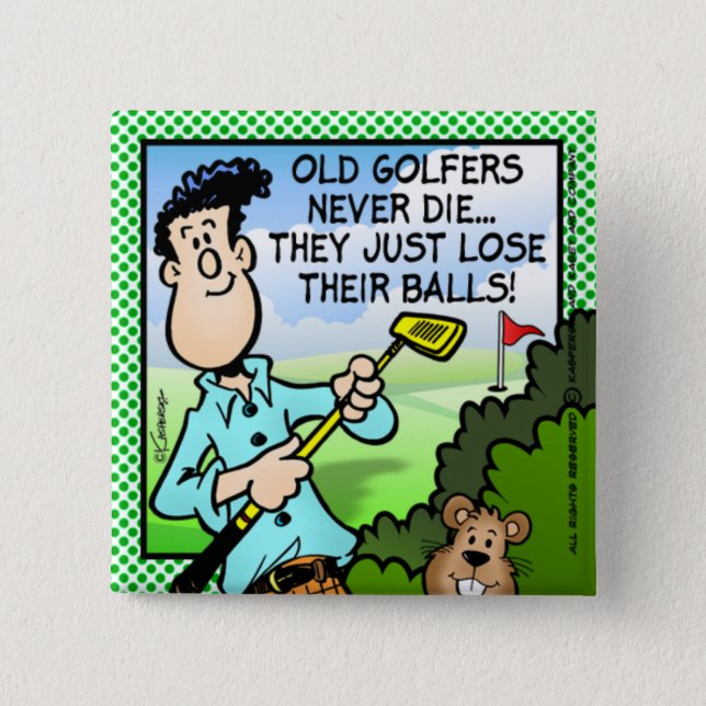 Old Golfer Button (Front)