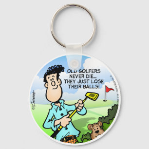Old Golfer Keychain