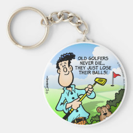 Old Golfer Keychain