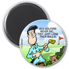 Old Golfer Magnet