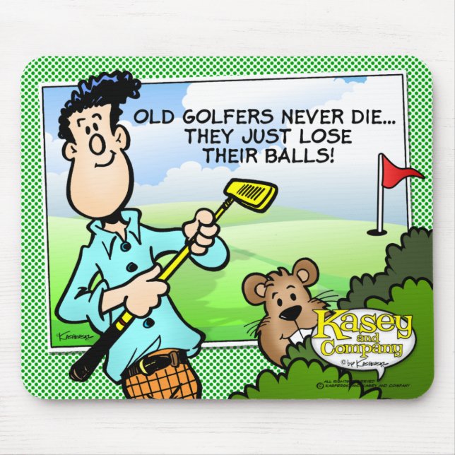 Old Golfer Mouse Pad (Front)