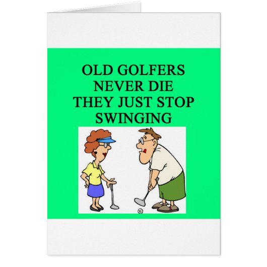 old golfers never die cards (Front)