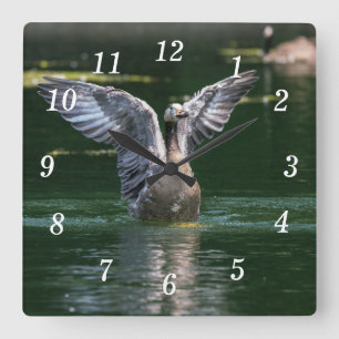 Old Goose Wing Action Wall Clock