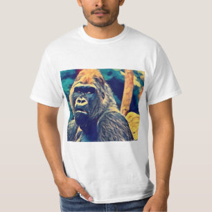 Old Gorilla Original Abstract jungle animal Art T-Shirt