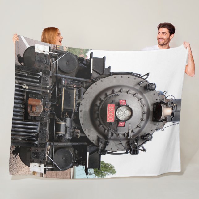 Old Grand Canyon Railway steam locomotive Fleece Blanket (In Situ)