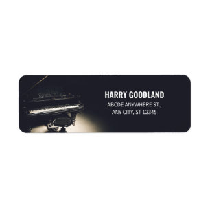 Old grand piano label