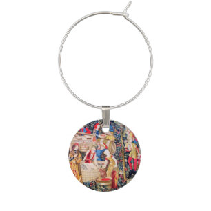 OLD GRAPE VINEYARD HARVEST AND RED WINE BARRELS CHARM