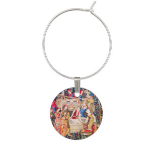 OLD GRAPE VINEYARD HARVEST AND RED WINE BARRELS CHARM