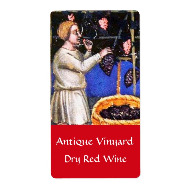 OLD GRAPE VINEYARD HARVEST LABEL (Front)