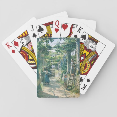 OLD GRAPE VINEYARD HARVEST Rustic Countryside Poker Cards