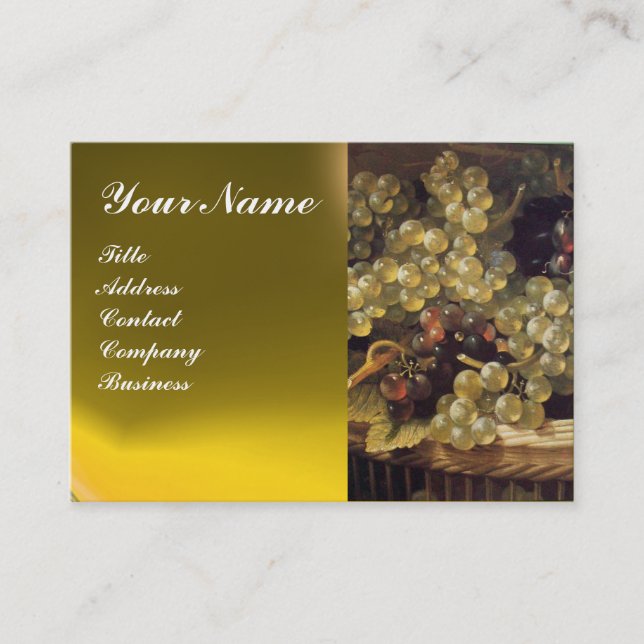 OLD GRAPE VINEYARD ,RED WAX SEAL BUSINESS CARD (Front)