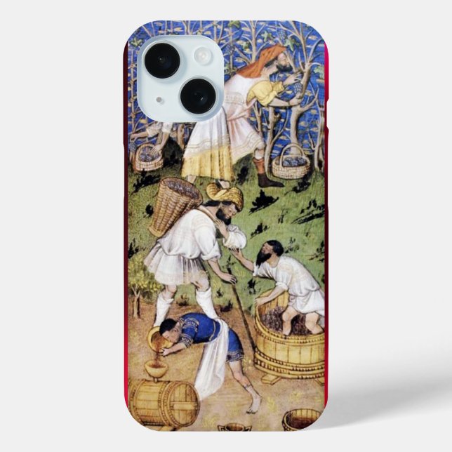 OLD GRAPE VINEYARD WINE ,Medieval Miniature Case-Mate iPhone Case (Back)