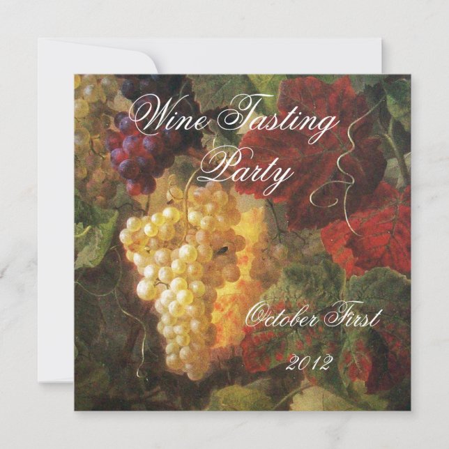 OLD GRAPE VINEYARD  WINE TASTING PARTY INVITATION (Front)