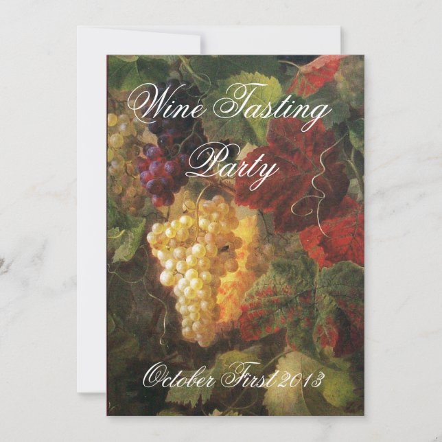 OLD GRAPE VINEYARD  WINE TASTING PARTY INVITATION (Front)