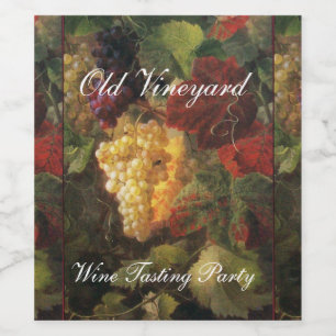 OLD GRAPE VINEYARD WINE TASTING PARTY LABEL