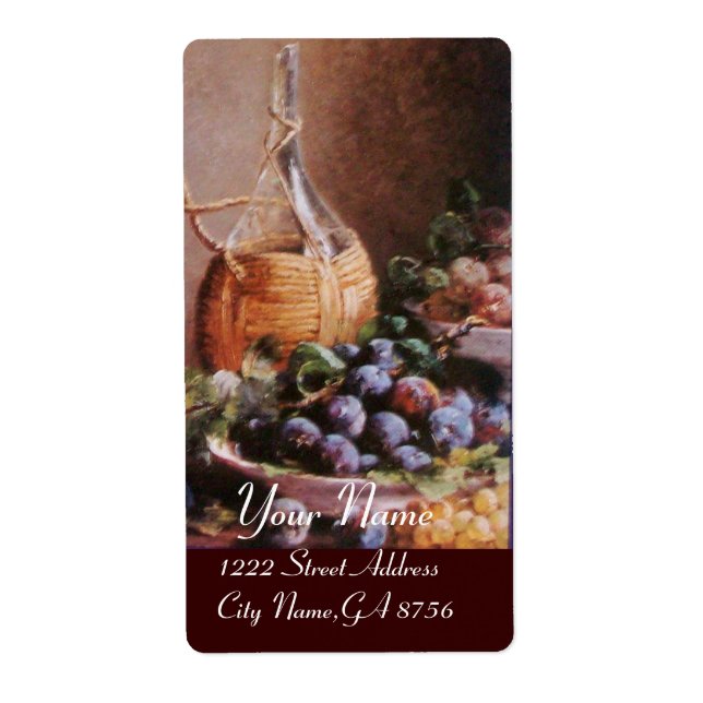OLD GRAPE VINEYARD WINE TASTING PARTY LABELS (Front)