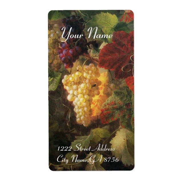 OLD GRAPE VINEYARD WINE TASTING PARTY LABELS (Front)