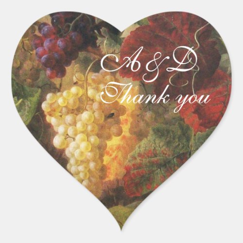 OLD GRAPE VINEYARD WINE TASTING PARTYThank You Heart Sticker