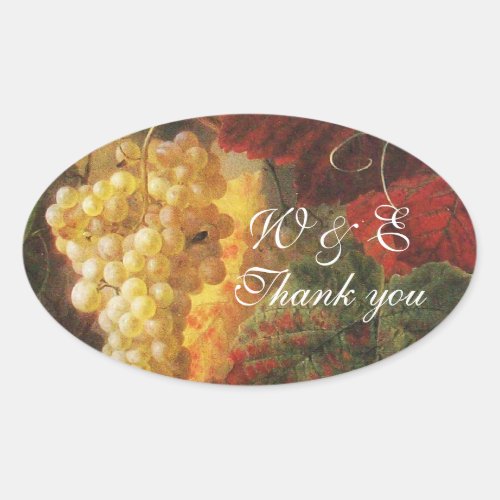OLD GRAPE VINEYARD WINE TASTING PARTYThank You Oval Sticker