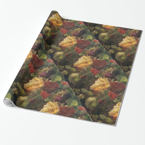 OLD GRAPE VINEYARD WINE TASTING PARTY WRAPPING PAPER